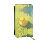 chicks Long leather wallet, portable credit card holder, zippered coin purse, and ID compartment