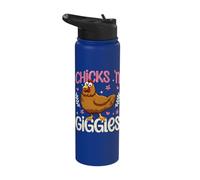 Chicks 'n Giggles Funny Chicken Stainless Steel Insulated Water Bottle