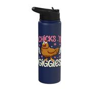 Chicks 'n Giggles Funny Chicken Stainless Steel Insulated Water Bottle