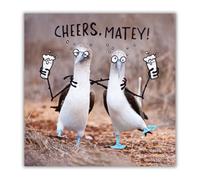 Chicks With Sticks Birthday Card Seagulls With Stick Arms, 6 x 6 inches