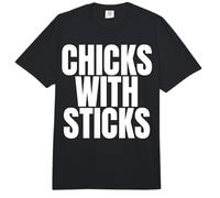 Chicks with Sticks Funny Softball Comfort Colors Adult Heavyweight T-Shirt