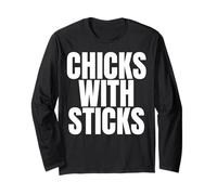 Chicks with Sticks Funny Softball Long Sleeve T-Shirt