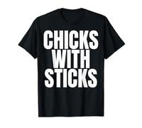 Chicks with Sticks Funny Softball T-Shirt