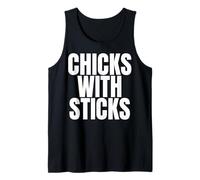 Chicks with Sticks Funny Softball Tank Top