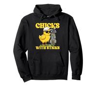Chicks With Sticks - Golf Lover Golfer Golf Player Pullover Hoodie