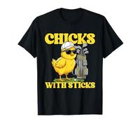 Chicks with Sticks - Golf Lover Golfer Golf Player T-Shirt