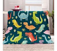 Chickwin 3D Flannel Blanket Sofa Throw Large, Cartoon Animals Blankets Fluffy Soft Warm Throw Blanket Lightweight Microfiber Versatile Bedspread for Bed Chairs Travel (150x180cm,Cactus dinosaur)
