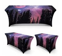 Chickwin 4FT/6FT/8FT 3D Starry Sky Spandex Stretch Table Cloth (Starry Sky 2,4FT/122x76cm)