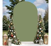 Chickwin Arch Cover Backdrop, Classic Solid Color Elastic Fitted Arch Backdrop 3D Sailboards Background, Background Stand Covers for Christmas Party Decoration (Green,80x180cm/6FT)