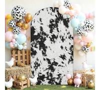 Chickwin Arch Cover Backdrop, Elastic Balloon Arch Backdrop Cow Print Sailboards Background, Background Stand Covers for Christmas Party Decoration (Style9,7.2FT)