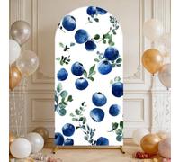 Chickwin Arch Cover Backdrop, Fruit Print Balloon Arch Backdrop Elastic Sailboards Background, Background Stand Covers for Party Decoration (Blueberries,6FT)