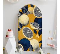 Chickwin Arch Cover Backdrop, Fruit Print Balloon Arch Backdrop Elastic Sailboards Background, Background Stand Covers for Party Decoration (Lemon 2,6FT)