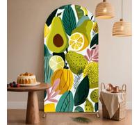 Chickwin Arch Cover Backdrop, Fruit Print Balloon Arch Backdrop Elastic Sailboards Background, Background Stand Covers for Party Decoration (Pears,7.2FT)