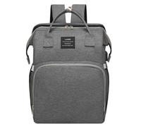 Chickwin Baby Changing Bags, Large Nappy Changing Backpacks Multi-Function Baby Changing Rucksack with Portable Changing Mat Baby Travel Bag for Mum and Dad (31x22x41cm,Grey)