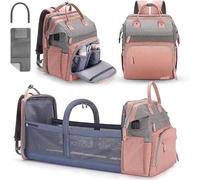 Chickwin Baby Changing Bags, Large Nappy Changing Backpacks Multi-Function Baby Changing Rucksack with Portable Changing Mat Baby Travel Bag for Mum and Dad (27 inch,Pink)