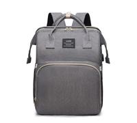 Chickwin Baby Changing Bags, Large Nappy Changing Backpacks Multi-Function Baby Changing Rucksack with Portable Changing Mat Baby Travel Bag for Mum and Dad (31x20x41cm,Grey)