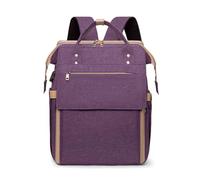 Chickwin Baby Changing Bags, Large Nappy Changing Backpacks Multi-Function Baby Changing Rucksack with Portable Changing Mat Baby Travel Bag for Mum and Dad (30x12x38cm,Purple)
