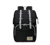 Chickwin Baby Changing Bags, Solid Color Large Nappy Changing Backpacks Multi-Function Baby Changing Rucksack with Portable Changing Mat Baby Travel Bag for Nanny and Mum (Black)