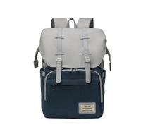 Chickwin Baby Changing Bags, Solid Color Large Nappy Changing Backpacks Multi-Function Baby Changing Rucksack with Portable Changing Mat Baby Travel Bag for Nanny and Mum (Blue)
