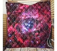 Chickwin Bedspreads Quilted 3D Pattern Patchwork Quilts Sofa Bed Throws Blankets Coverlet for All Season Microfiber Quilt Super King Size Easy Care (Starry sky 5,200x230cm)