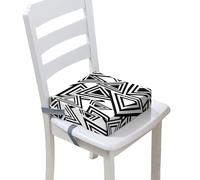 Chickwin Booster Seats for 4-12 Years Boy and Girls, Toddler Booster Seat for Dining Chair Kids Travel Increasing Cushion Child Chairs Pad Dismountable Portable (Geometry 5,40 * 40 * 10cm)