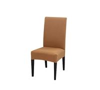 Chickwin Chair Covers for Dining Chair 2/4/6/10PCS, Gray High Back Stretch Chair Cover for Hotel Dining Room Party Spandex Removable Washable Chair Cover Slipcovers (4 PCS,Camel)