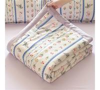 Chickwin Coverless Duvet 4.5 Tog Quilted Bedspreads Double Single King, Reversible Lightweight Microfiber Coverlets Quilt Comforter Easy Care Sofa Blanket Throw (Rabbit,200x230cm)