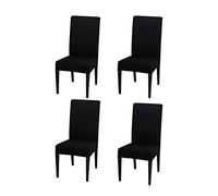 Chickwin Dining Chair Cover Set of 4, Stretch Dining Chair Slipcover Modern High Back Chair Cover, Elastic Washable Dining Chair Seat Protector for Kitchen Dining room (Black)