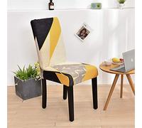 Chickwin Dining Chair Slipcovers Set of 1/2/4/6/10, Elastic Dining Chair Covers Slipcovers High Back Universal Stretch Washable for Dining Christmas Decorative (Geometric Style,2 Pieces)