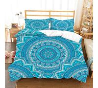 Chickwin Duvet Cover Set 3D, Bohemia Style Effect Quilt Bedding Set Easy Care Microfiber Duvet Set for Double King Single with Quilt Case x Pillowcases (Pillowcase 1pc-50x75cm,Bohemia)