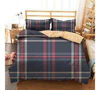 Chickwin Duvet Cover Set 3D, Print Effect Quilt Bedding Set Microfiber Duvet Set for Double King Single with Quilt Case x Pillowcases (Grey geometry,Double 3pcs-200x200cm)