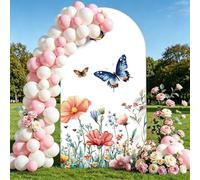 Chickwin Elastic Arch Cover Backdrop Butterfly Print (Blue,55x120cm)