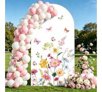 Chickwin Elastic Arch Cover Backdrop Butterfly Print (Orange,55x120cm)