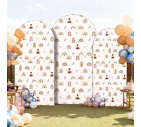 Chickwin Elastic Arch Cover Backdrop Rainbow Print (Khaki,122 x 220 m)