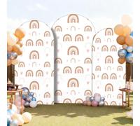 Chickwin Elastic Arch Cover Backdrop Rainbow Print (White 1,100x200cm)