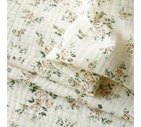 Chickwin Fat Quarters, DIY Crafts Fabric Sheets, Patchwork Fabric Bundles, Soft Thick Textile for Tablecloth Multi-Colour Sewing Material Scrapbooking (Green 01,200x135cm)