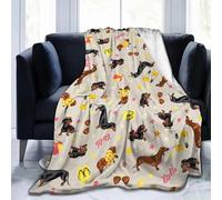 Chickwin Flannel Fleece Throw Blanket, 3D Animal Pattern Fluffy Blankets Thick Warm Throw Blanket Winter Blanket Sofa Throws Cozy Bedspread for Single Double King Bed (130x150cm,Dachshund)