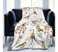 Chickwin Flannel Fleece Throw Blanket, 3D Animal Pattern Fluffy Blankets Thick Warm Throw Blanket Winter Blanket Sofa Throws Cozy Bedspread for Single Double King Bed (130x150cm,Bird)