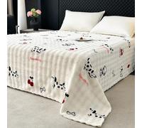 Chickwin Flannel Fleece Throw Blanket, Fluffy Blanket Throw for Couch and Bed 4.5 TOG Reversible Soft Cozy Fuzzy Plush Warm Bedthrow Winter Bedspread for All Season (Dalmatian Dog,150x200cm)