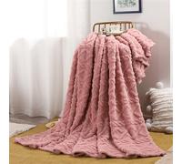 Chickwin Fleece Blanket Throw Flannel Blanket Large Warm Cozy Fluffy Blanket Soft Throw Microfiber Solid Color Sofa Bed Blanket Bedspread for Bed Couch Bedroom (120x200cm,Pink)