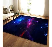 Chickwin Green Starry Sky Area Rugs Fluffy for Living Room Carpet Soft Non Slip, Modern Extra Large Size Rug Floor Mats Carpets for Decor Kitchen Home Bedroom (Blue light,50x80cm)