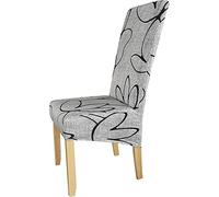 Chickwin Large High Back Dining Chair Covers, Chairs Slipcovers Set of 1 2 4 6 8, Elastic Stretch Washable Chair Protectors for Dining Room, Kitchen, Banquet, Wedding (Simple Style,8 Pieces)