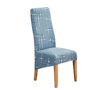 Chickwin Large High Back Dining Chair Covers,Simple Style Chairs Slipcovers Set of 1 2 4 6 8, Elastic Stretch Chair Protectors for Dining Room, Kitchen, Hotel, Wedding (Simple Style,4 Pieces)