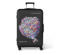 Chickwin Large Travel Suitcase Cover 19-32 Inch, Washable Anti-Scratch Luggage Cover Protectors 3D Print Elastic Universal Suitcase Protector (Hot air Balloon,XL)