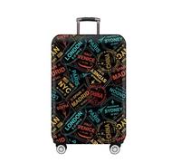 Chickwin Large Travel Suitcase Cover 19-32 Inch, Washable Anti-Scratch Luggage Cover Protectors Prints Elastic Universal Suitcase Protector (Country,S(18-21in))