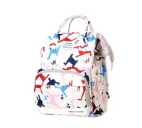 Chickwin Multifunction Baby Nappy Changing Backpack Large Capacity Diaper Bag with Bottle Insulated Bags, Machine Washable, Mom Dad Diaper Bag Tote Durable Travel Backpacks (F,38x17x25cm)