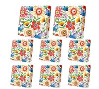 Chickwin Outdoor Cushion Covers,Floral pattern Replacement Cushions for Garden Furniture,Sofa Cushion Covers Non-Slip Slipcovers for Individual Cushions (Blue butterfly,8pcs)