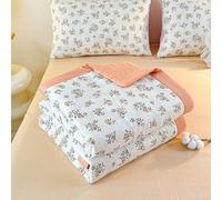Chickwin Quilted Bedspread, 4.5 tog Microfibre Soft Warm Quilt Bedspread Reversible Bed Coverlet Bed Quilt Throw Single Double King Size, All Season/Easy Care (Floral B,180x200cm)