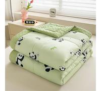 Chickwin Quilted Bedspreads Single Double King, Children Cartoon Animal Reversible Lightweight Microfiber Coverlets Comforter Easy Care Sofa Blanket Throw for All Season (Panda,180x200cm)