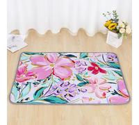 Chickwin Reusable Puppy Pads, Absorbent Puppy Flower Print Training Pads Washable Dog Training Pads, Non-Slip Large Pee Pads Dogs for Travel, Car, Home (70x100cm(2Pack),Pink Flower)
